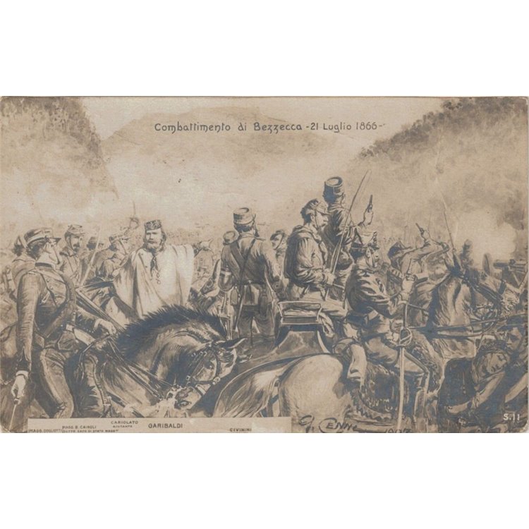 CARTOLINA Combattimento di Bezzecca 21 Luglio 1866 (1907)
