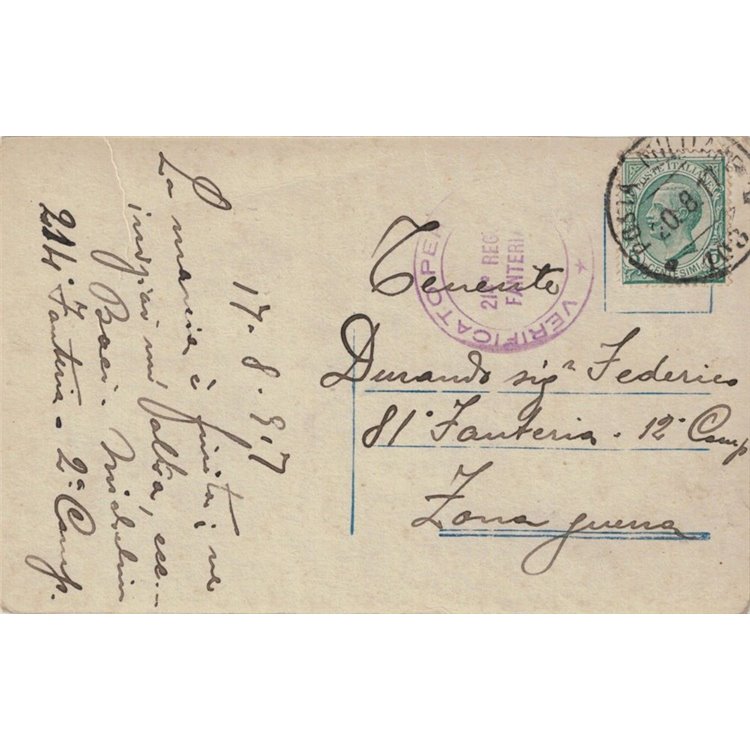 CARTOLINA Combattimento di Bezzecca 21 Luglio 1866 (1907)