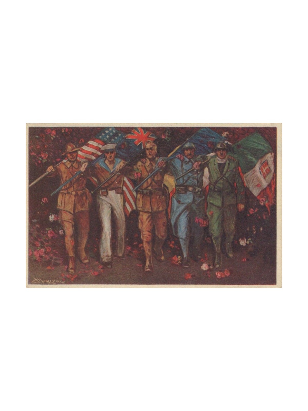 CARTOLINA 1ª Guerra Mondiale, I Trionfatori (1919)