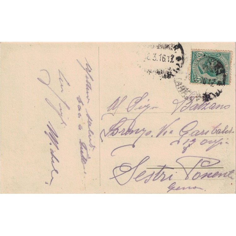 CARTOLINA Il nostro valoroso Esercito, alla distruzione dei reticolati (1916)