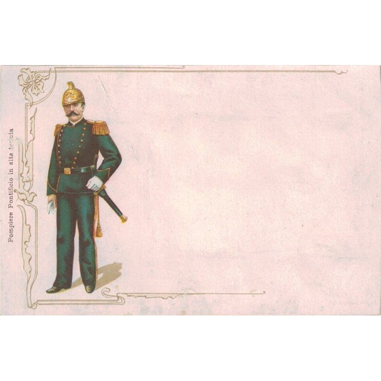 POSTCARD Papal Firefighter in full dress (1892)