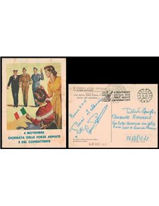 POSTCARD Armed Forces and Combatant Day (1958)