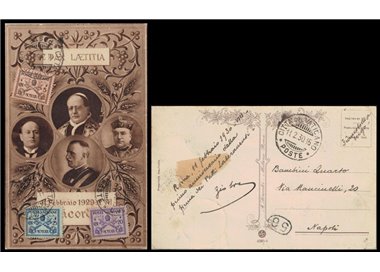 POSTCARD 1st Anniversary of the Lateran Pacts (1930)