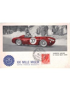 CARTOLINA 21ª Edizione della Mille Miglia, Alberto Ascari (1954)