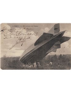 CARTOLINA Dirigibile Zeppelin L49 catturato dai francesi (1917)
