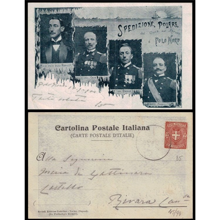 CARTOLINA Spedizione Polare del Duca degli Abruzzi (1899)