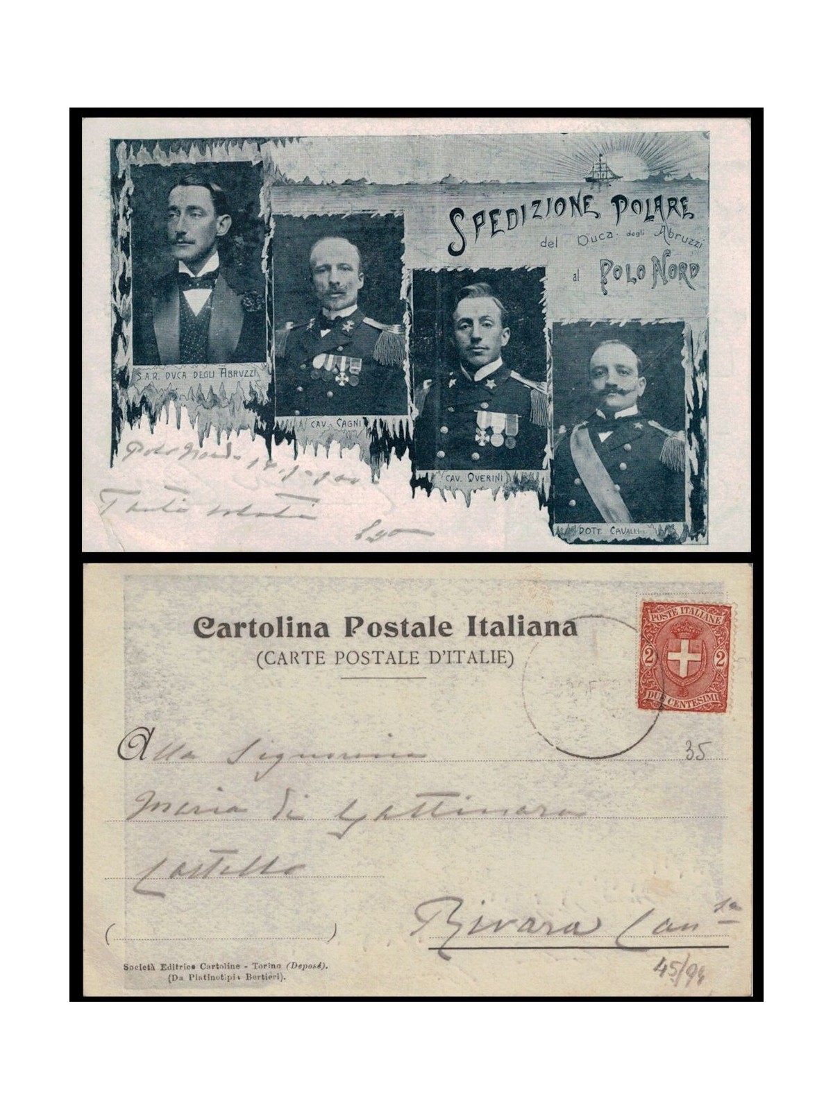 POSTCARD Polar Expedition of the Duke of Abruzzi (1899)