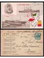 CARTOLINA Varo della Regia Nave Napoli (1905)