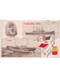 CARTOLINA Varo della Regia Nave Napoli (1905)