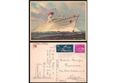 POSTCARD Motorship Giulio Cesare of the Italia Company (1957)