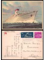 CARTOLINA Motonave Giulio Cesare della Compagnia Italia (1957)