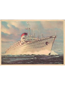CARTOLINA Motonave Giulio Cesare della Compagnia Italia (1957)