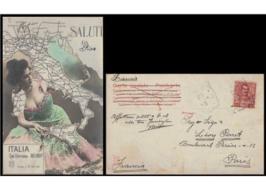 POSTCARD Souvenir Railway Card (Italy)