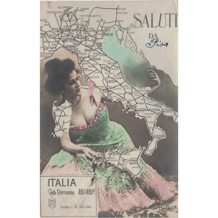 CARTOLINA Carta Ferroviaria Ricordo (Italia)