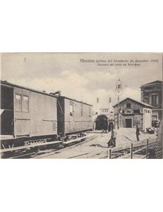 CARTOLINA Manovra del Treno sul Ferri-Boat (Messina 1908)