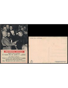 CARTOLINA Mussolini e la Previdenza Sociale (1942)