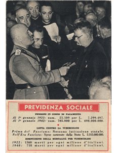 CARTOLINA Mussolini e la Previdenza Sociale (1942)