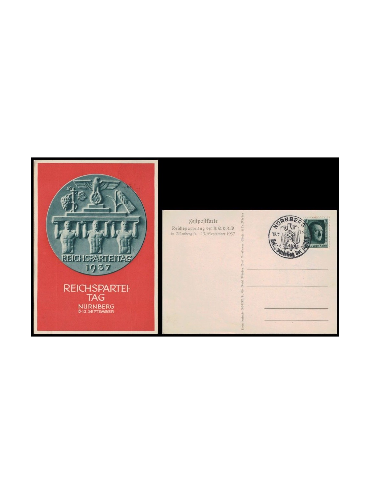 CARTOLINA Hitler (Congresso del Partito a Norimberga) 1937