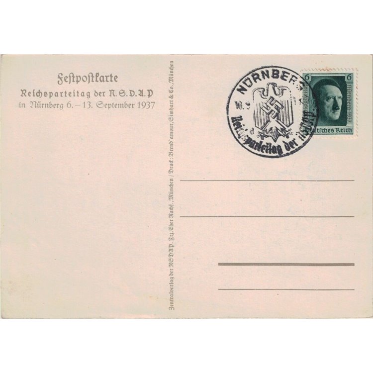 CARTOLINA Hitler (Congresso del Partito a Norimberga) 1937