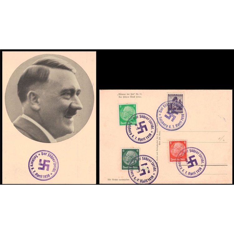 POSTCARD Portrait of Hitler (1938)