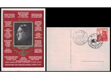 POSTCARD Portrait of Hitler (1939)