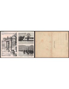 POSTCARD Honors to the Unknown Soldier, Mussolini and Vittorio Emanuele II