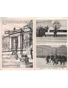 CARTOLINA Onoranze al Milite Ignoto, Mussolini e Vittorio Emanuele II
