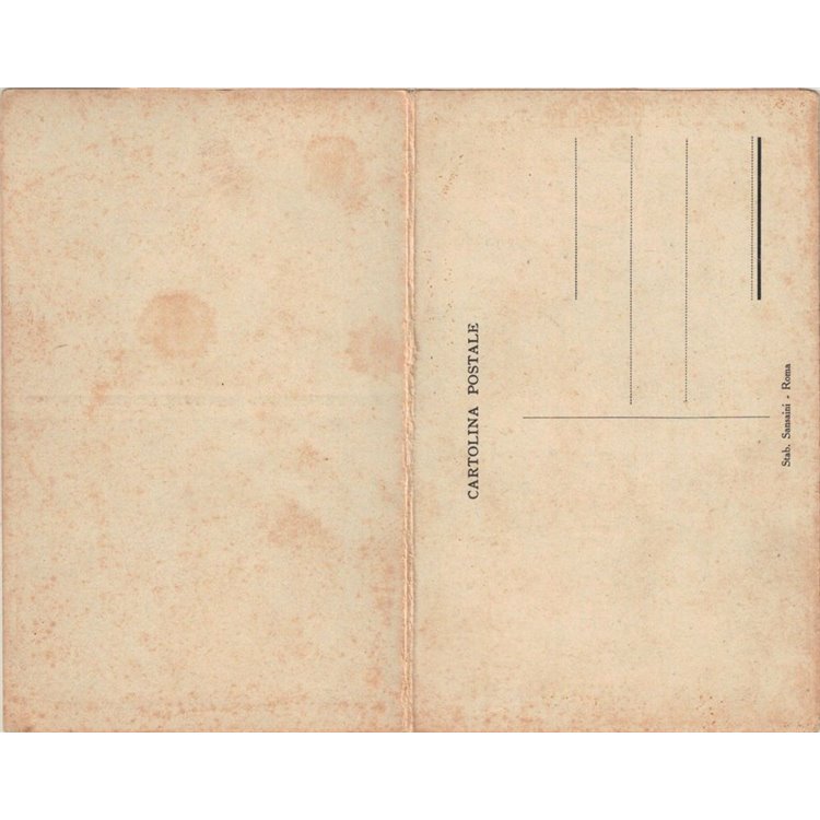 CARTOLINA Onoranze al Milite Ignoto, Mussolini e Vittorio Emanuele II