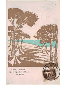 CARTOLINA Campo Mussolini, Colonie Estive dei Fasci Italiani all'Estero (1931)