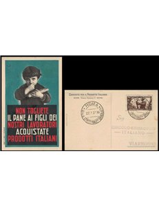 CARTOLINA Propaganda fascista, Comitato per il Prodotto Italiano (1933)