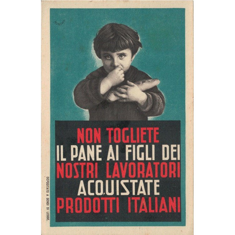 CARTOLINA Propaganda fascista, Comitato per il Prodotto Italiano (1933)