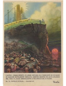 CARTOLINA Mussolini, L'astro ormai spento di Lenin... (1937)