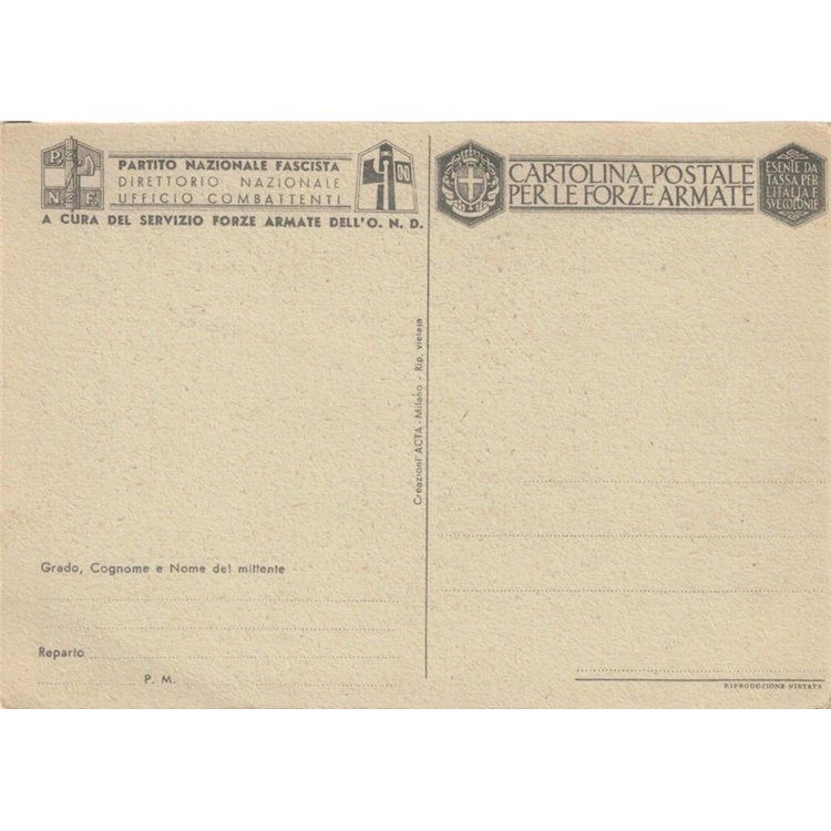 CARTOLINA Mussolini, L'astro ormai spento di Lenin... (1937)