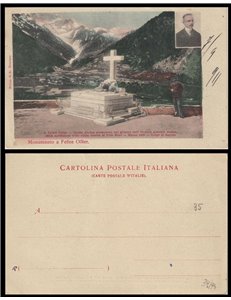 POSTCARD Polar Expedition, Monument to Felice Ollier (1900)
