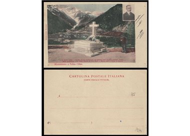 POSTCARD Polar Expedition, Monument to Felice Ollier (1900)