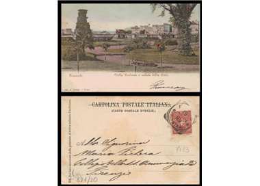 POSTCARD Frascati, Villa Torlonia and view of the city