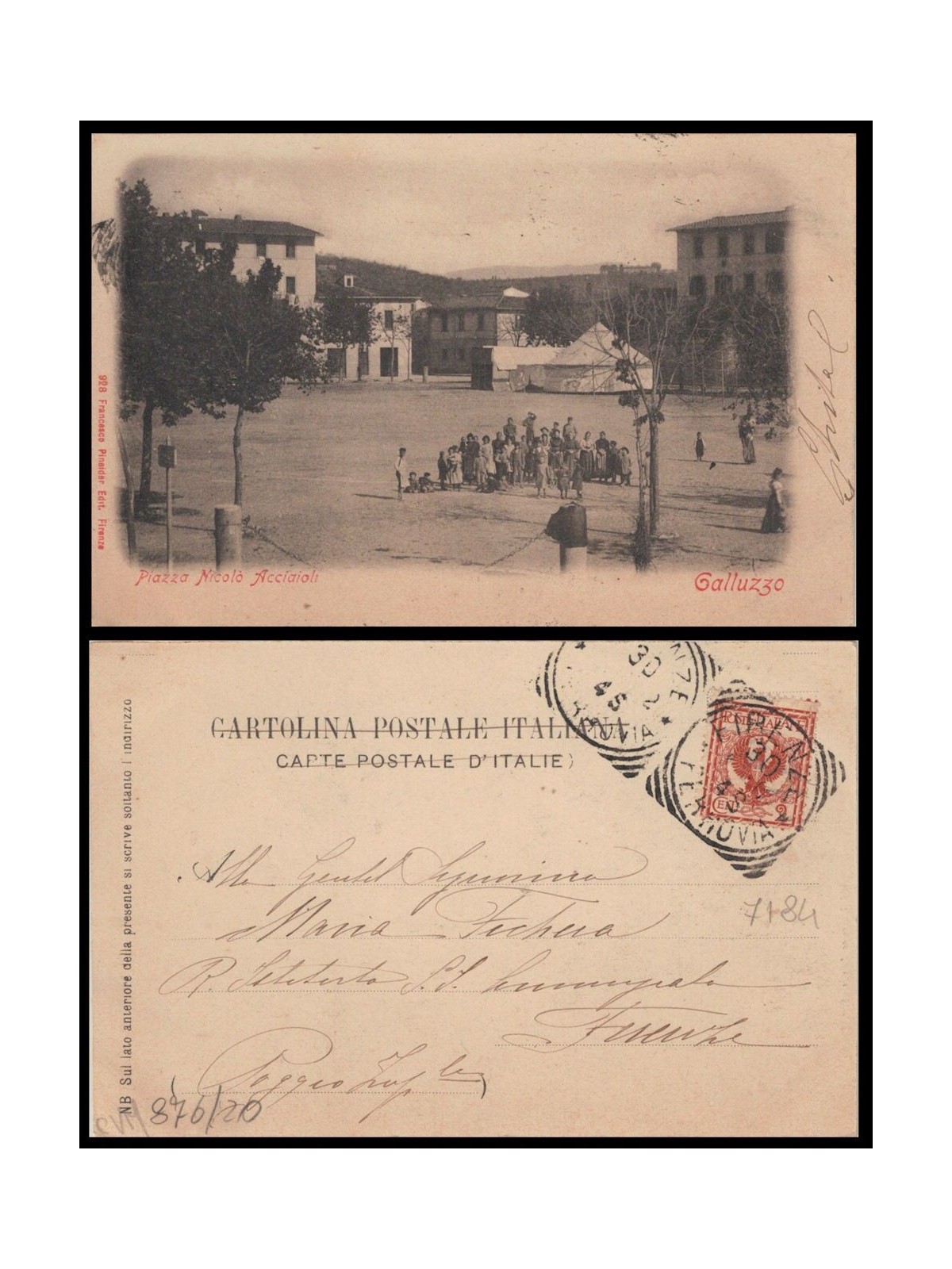 CARTOLINA Galluzzo, Piazza Nicolò Acciaioli