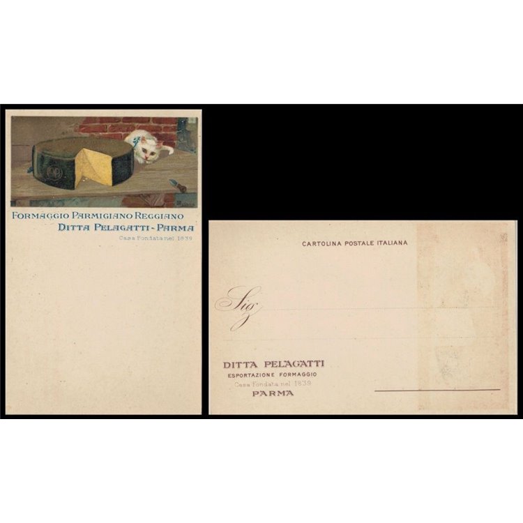 Postcard Parmigiano Reggiano Cheese, Pelagatti Company (Parma)