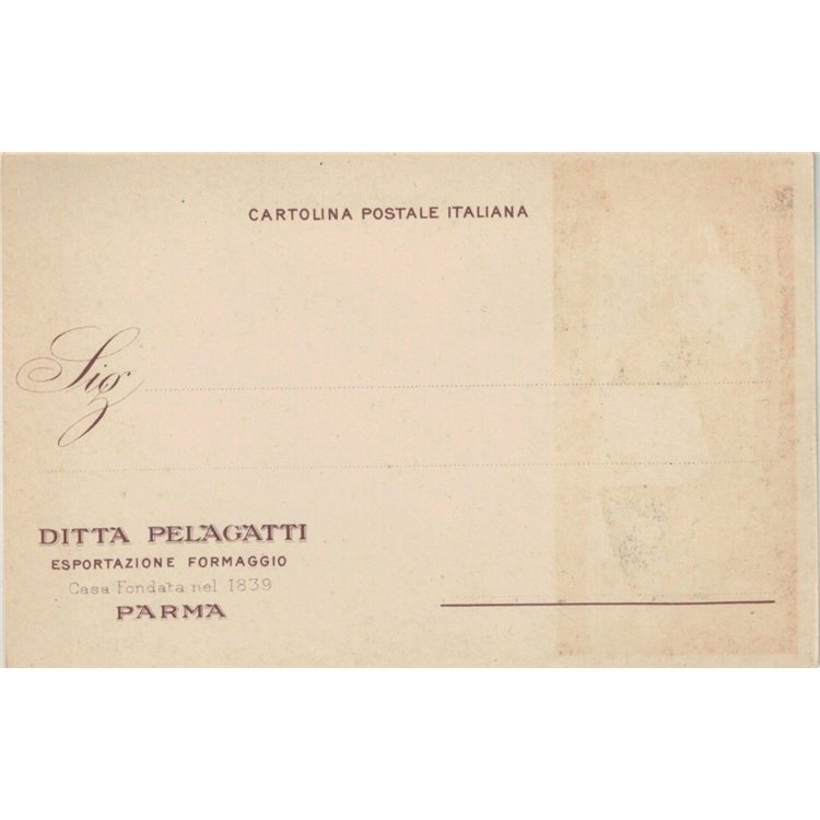 CARTOLINA Formaggio Parmigiano Reggiano, Ditta Pelagatti (Parma)