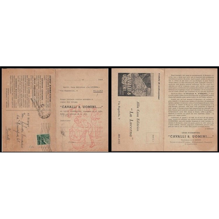 POSTCARD La Lucerna Publishing House, order form (Milan)