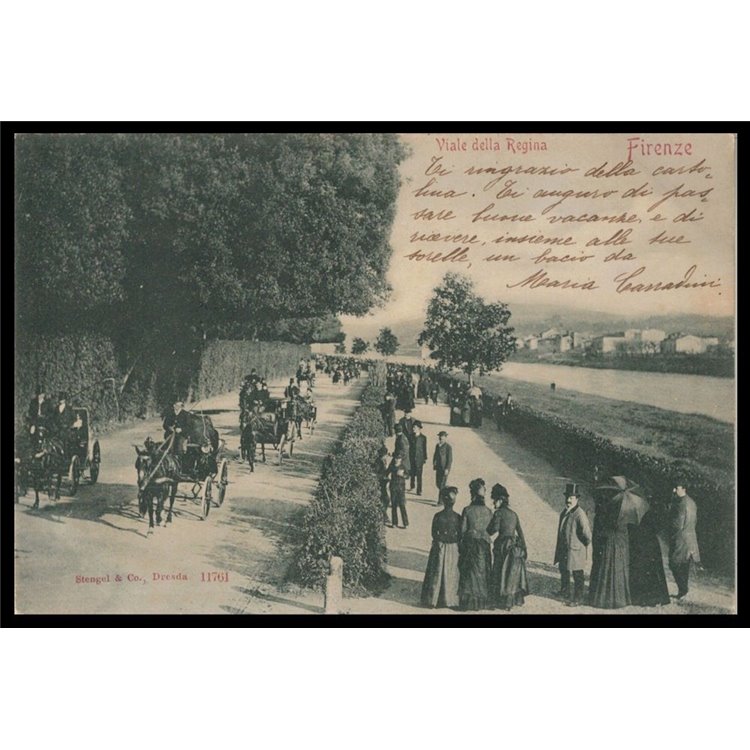 CARTOLINA Firenze, Viale della Regina
