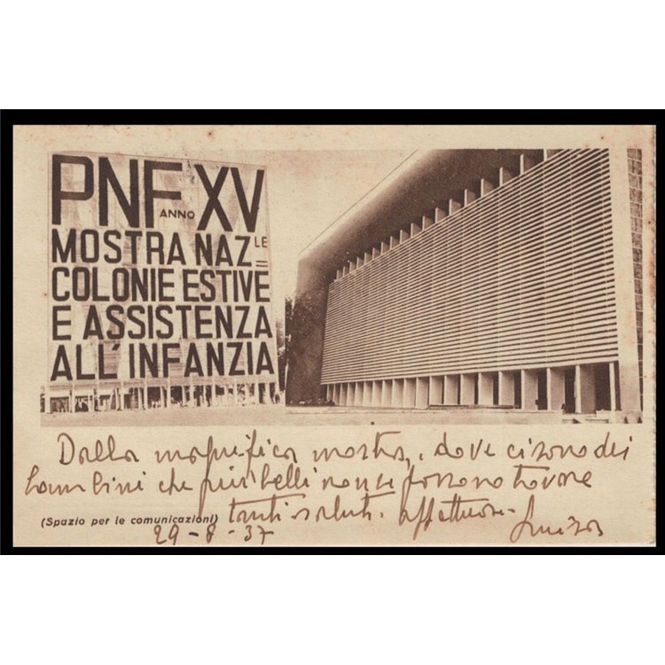 CARTOLINA Propaganda fascista, Mostra Colonie Estive