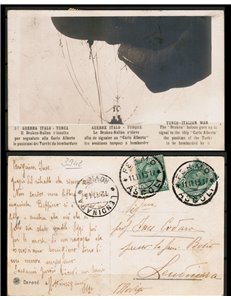 CARTOLINA Dirigibile Draken-Ballon - viaggiata - (1912)
