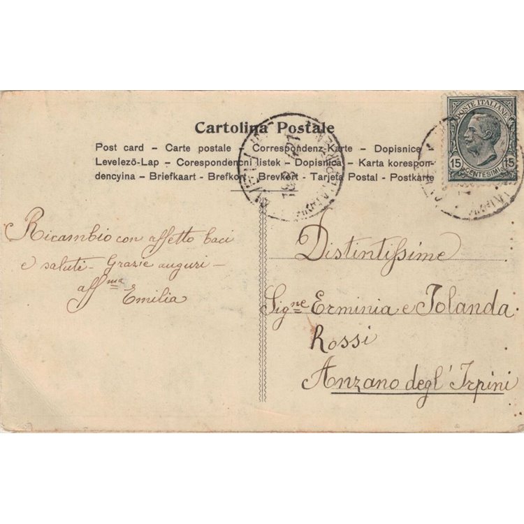 CARTOLINA Dirigibile Draken-Ballon - viaggiata - (1912)