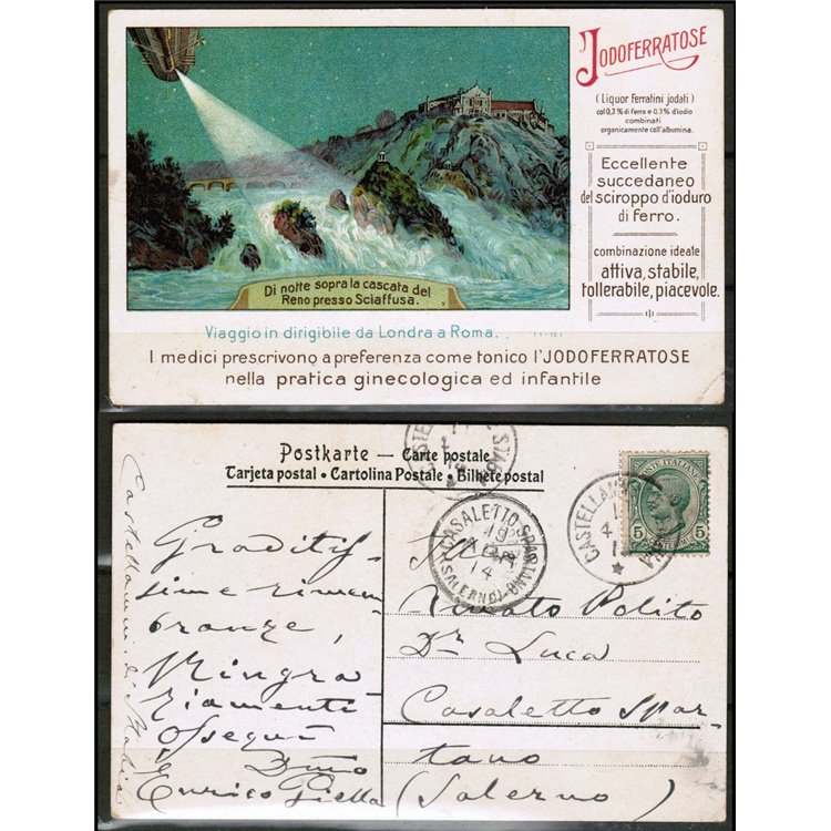 POSTCARD Advertising Iodoferratose Tonic - circulated - (1914)