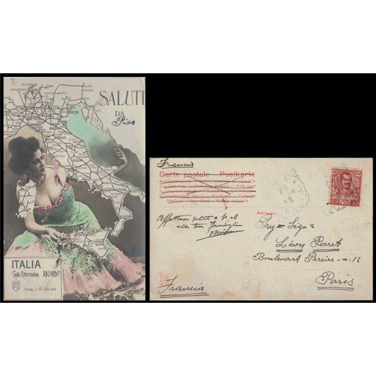 CARTOLINA Pubblicitaria Tonico Iodoferratose - viaggiata - (1914)