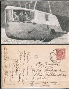 CARTOLINA Dirigibile R 33 - viaggiata - (1913)