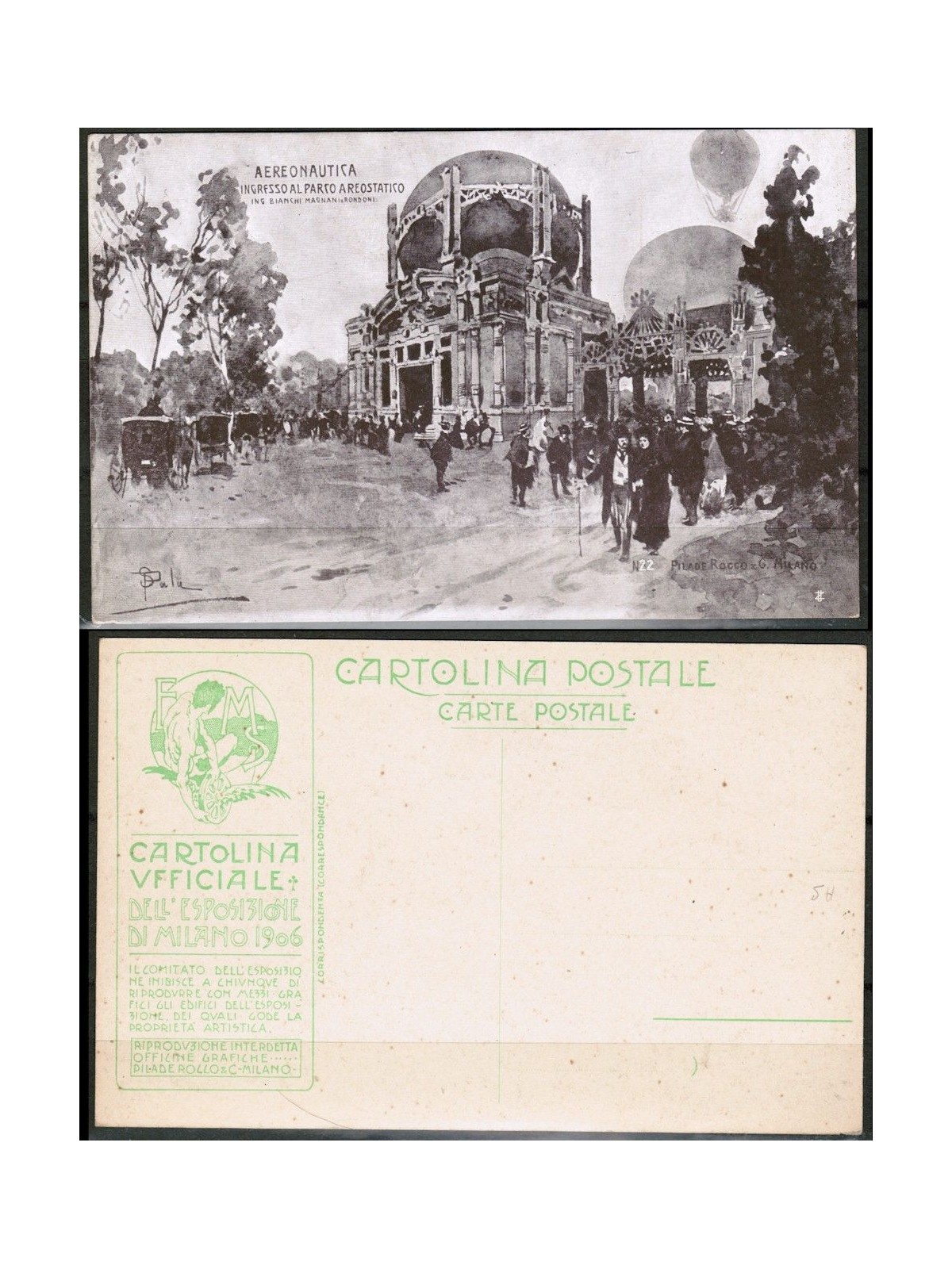 CARTOLINA Milano Esposizione 1906 - non viaggiata -