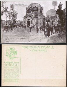 CARTOLINA Milano Esposizione Aereonautica 1906 - non viaggiata -