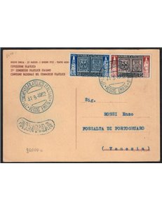 ITALIA 1952 Cartolina 27° Congresso Filatelico